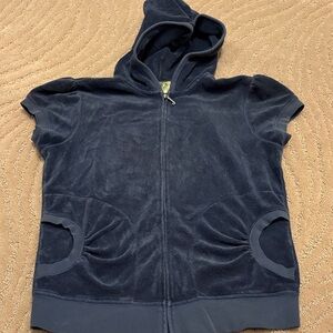 Juicy Couture Navy Blue Short Sleeve Hoodie